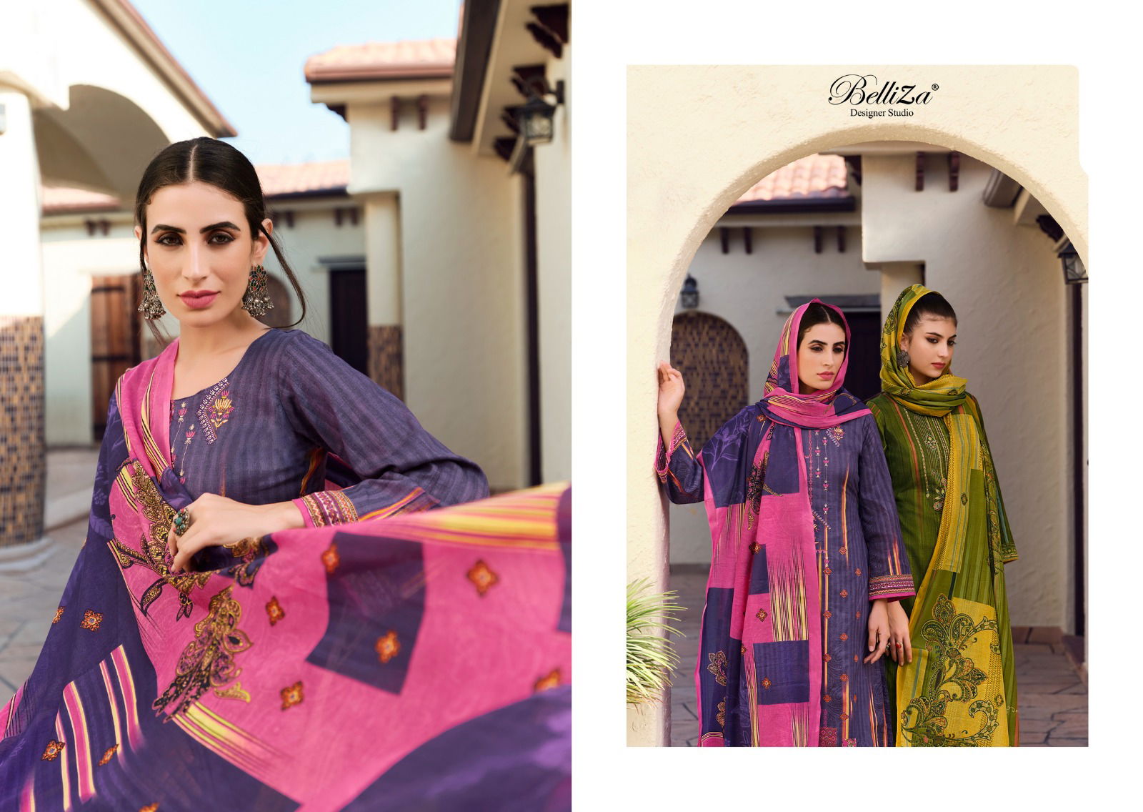 Naira By Belliza Printed Cotton Dress Material Catalog